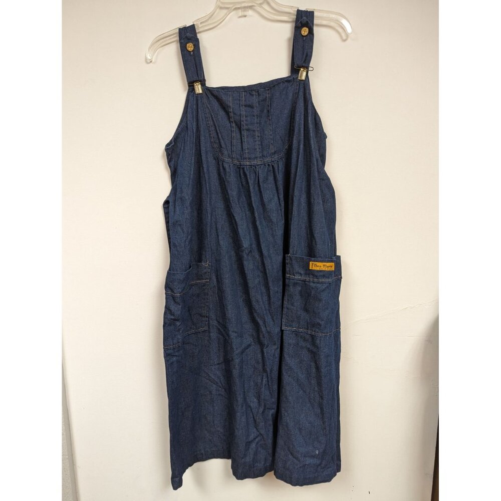 Nina Marie Size 9/10 Juniors Jean Denim Dress Jumper Blue Modest